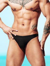 menaful Black / M Men's Low Waist Thong Swim Bikini